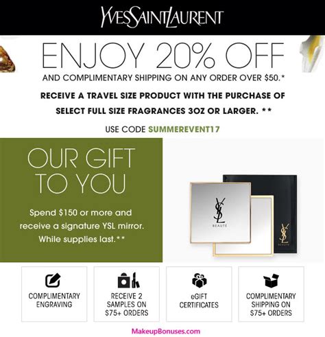 ysl makeup coupons|YSL beauty promo code.